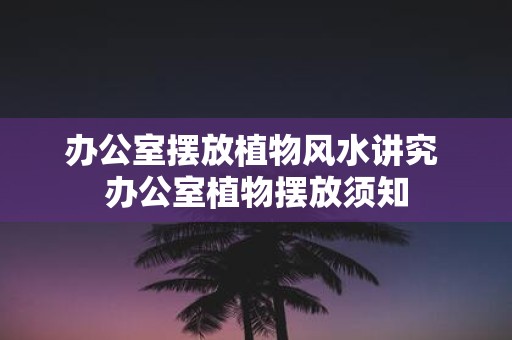 办公室摆放植物风水讲究 办公室植物摆放须知