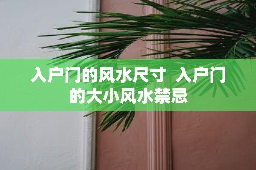 入户门的风水尺寸 入户门的大小风水禁忌