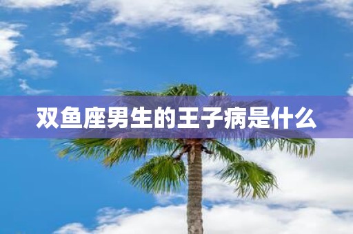 双鱼座男生的王子病是什么