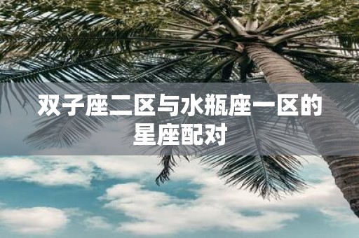 双子座二区与水瓶座一区的星座配对