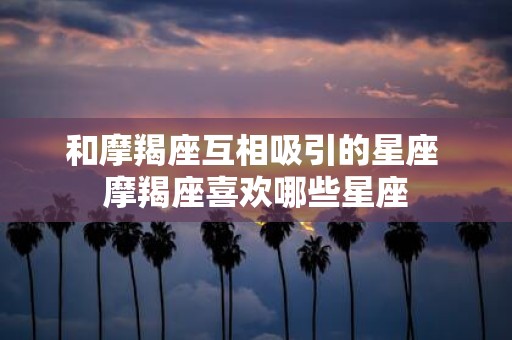 和摩羯座互相吸引的星座 摩羯座喜欢哪些星座