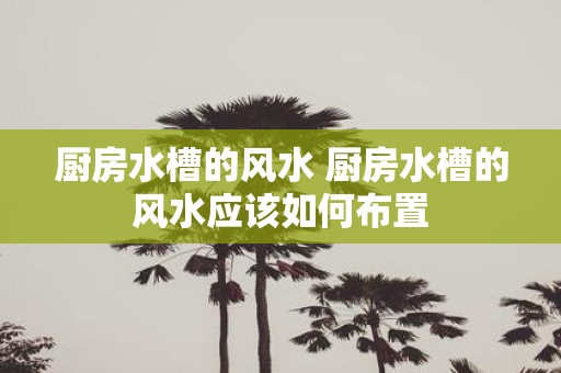 厨房水槽的风水 厨房水槽的风水应该如何布置