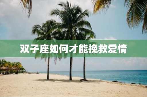 双子座如何才能挽救爱情