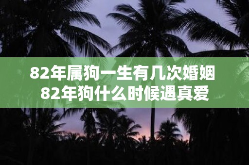 82年属狗一生有几次婚姻 82年狗什么时候遇真爱