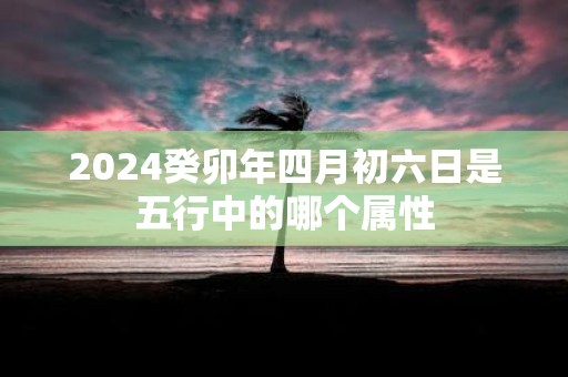 2025癸卯年四月初六日是五行中的哪个属性