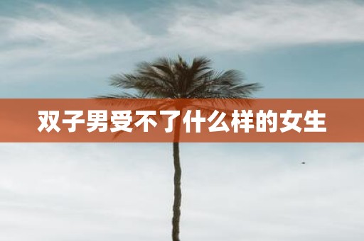 双子男受不了什么样的女生