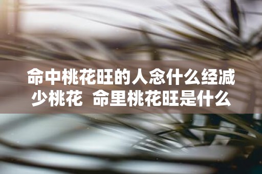 命中桃花旺的人念什么经减少桃花 命里桃花旺是什么意思