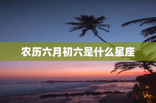农历六月初六是什么星座