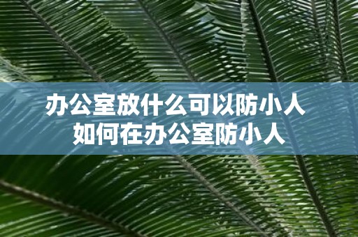 办公室放什么可以防小人 如何在办公室防小人