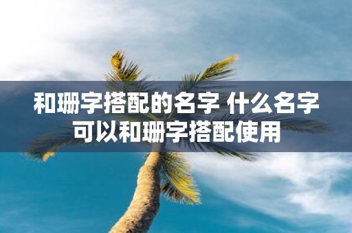和珊字搭配的名字 什么名字可以和珊字搭配使用