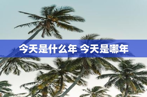 今天是什么年 今天是哪年