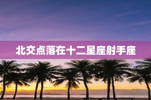 北交点落在十二星座射手座