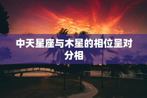 中天星座与木星的相位呈对分相