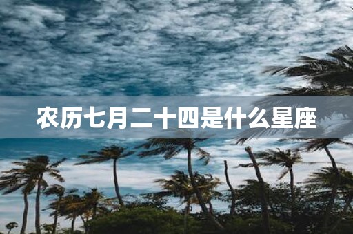 农历七月二十四是什么星座