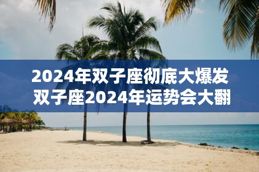 2025年双子座彻底大爆发 双子座2025年运势会大翻身吗
