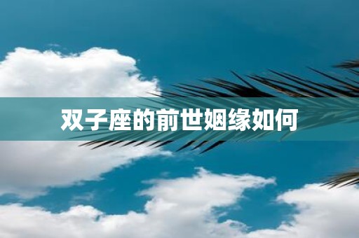 双子座的前世姻缘如何