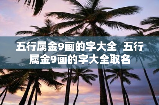 五行属金9画的字大全 五行属金9画的字大全取名