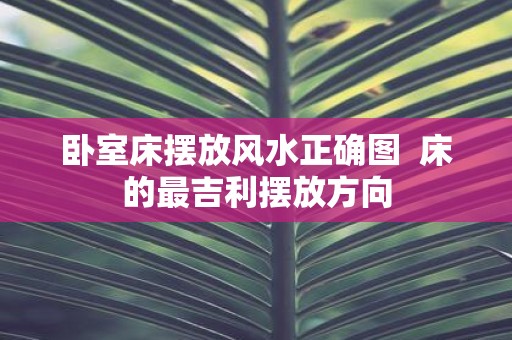 卧室床摆放风水正确图 床的最吉利摆放方向