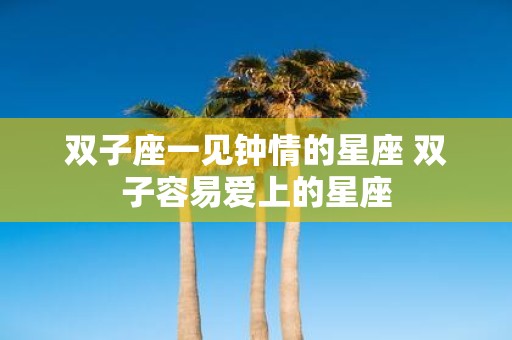 双子座一见钟情的星座 双子容易爱上的星座