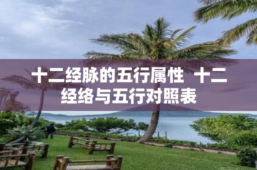 十二经脉的五行属性 十二经络与五行对照表