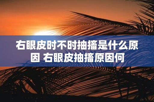 右眼皮时不时抽搐是什么原因 右眼皮抽搐原因何