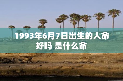 1993年6月7日出生的人命好吗 是什么命