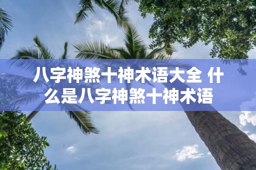 八字神煞十神术语大全 什么是八字神煞十神术语