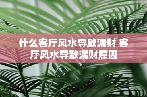 什么客厅风水导致漏财 客厅风水导致漏财原因
