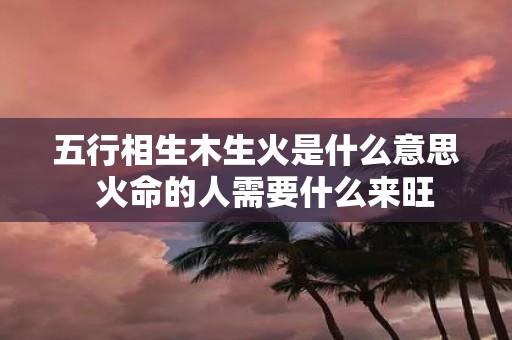 五行相生木生火是什么意思 火命的人需要什么来旺