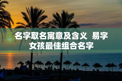 名字取名寓意及含义 易字女孩最佳组合名字