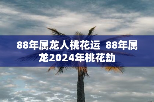 88年属龙人桃花运 88年属龙2025年桃花劫