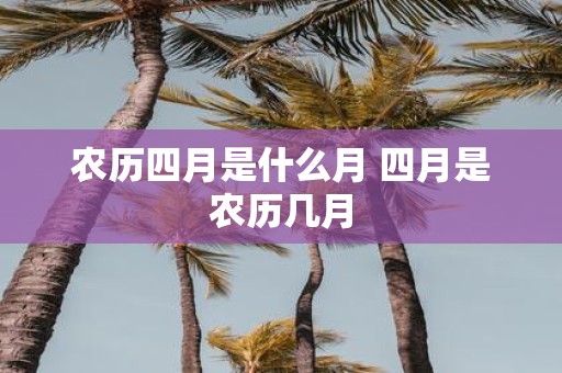 农历四月是什么月 四月是农历几月