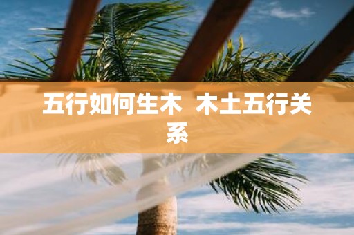 五行如何生木 木土五行关系
