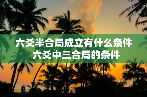 六爻半合局成立有什么条件 六爻中三合局的条件