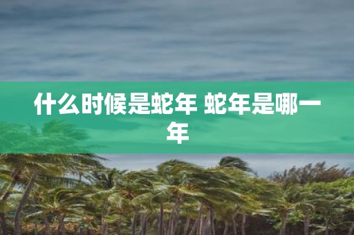 什么时候是蛇年 蛇年是哪一年