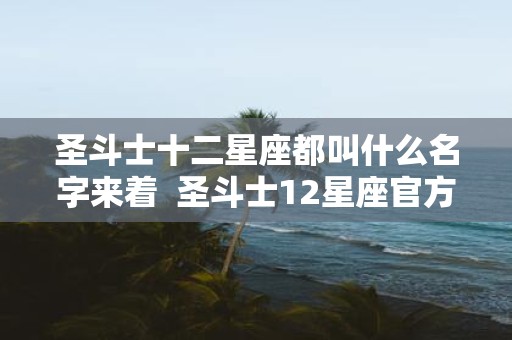 圣斗士十二星座都叫什么名字来着 圣斗士12星座官方实力排名