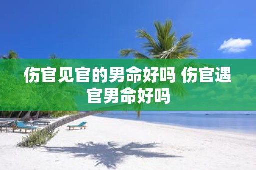 伤官见官的男命好吗 伤官遇官男命好吗