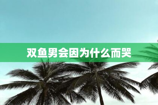 双鱼男会因为什么而哭