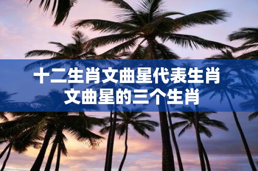 十二生肖文曲星代表生肖 文曲星的三个生肖
