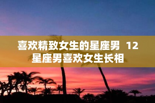 喜欢精致女生的星座男 12星座男喜欢女生长相