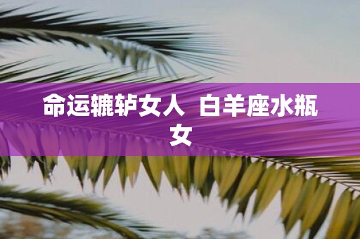 命运辘轳女人 白羊座水瓶女