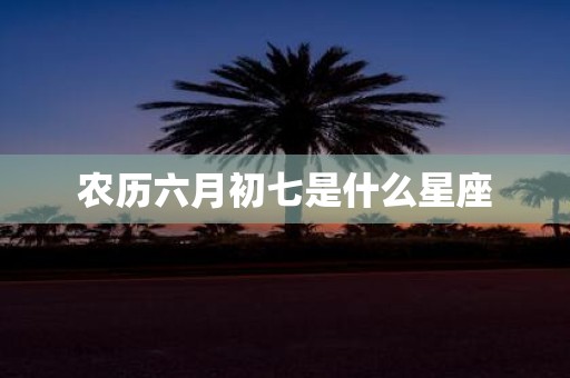 农历六月初七是什么星座