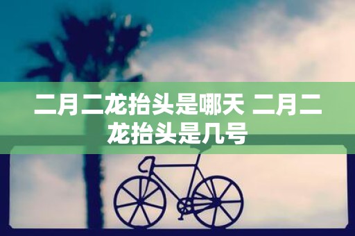 二月二龙抬头是哪天 二月二龙抬头是几号