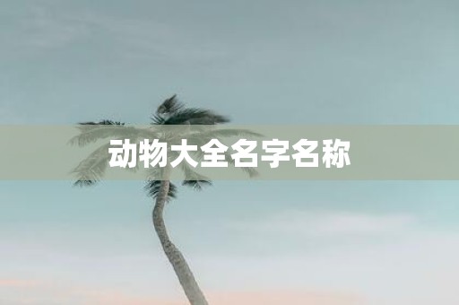动物大全名字名称