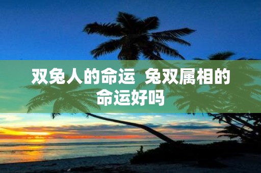双兔人的命运 兔双属相的命运好吗