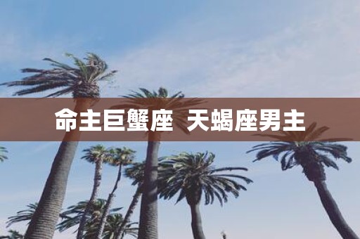 命主巨蟹座  天蝎座男主