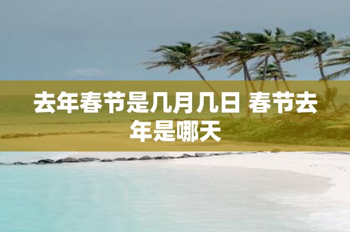 去年春节是几月几日 春节去年是哪天