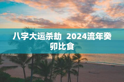 八字大运杀劫 2025流年癸卯比食