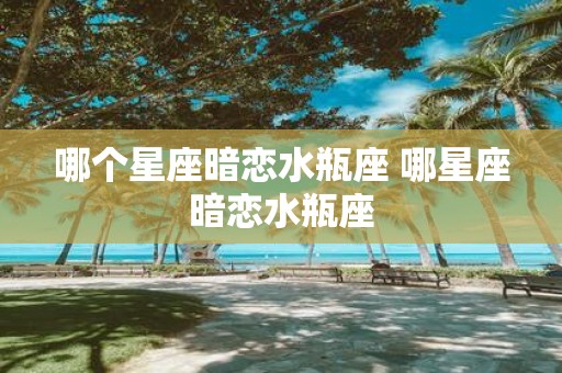 哪个星座暗恋水瓶座 哪星座暗恋水瓶座