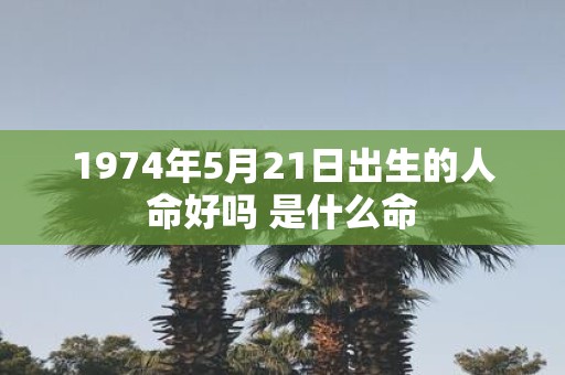 1974年5月21日出生的人命好吗 是什么命